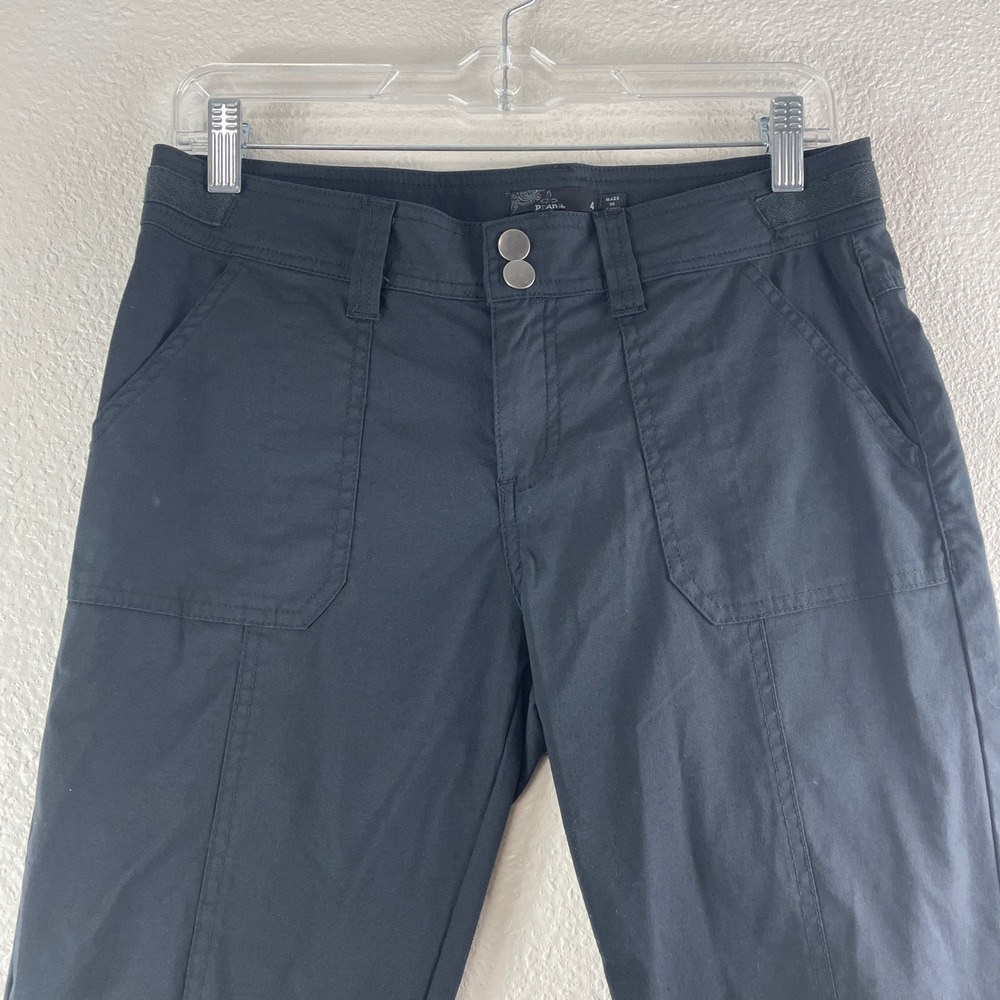 prAna Essex Pants Size 4 Black Gorpcore Hiking Outdoor Utility W43180731 - Picture 2 of 11